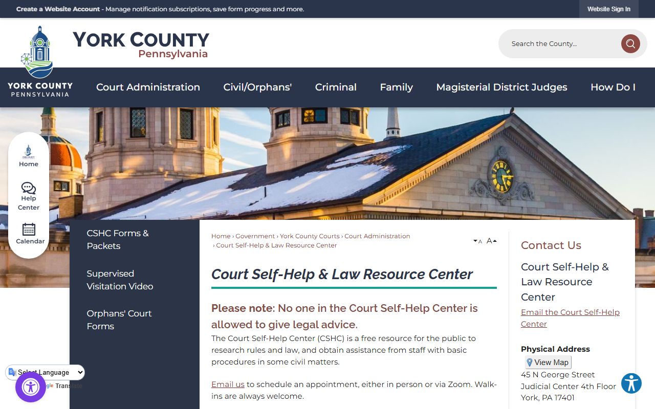 York County court dockets Court Self-Help and Law Resource Center
