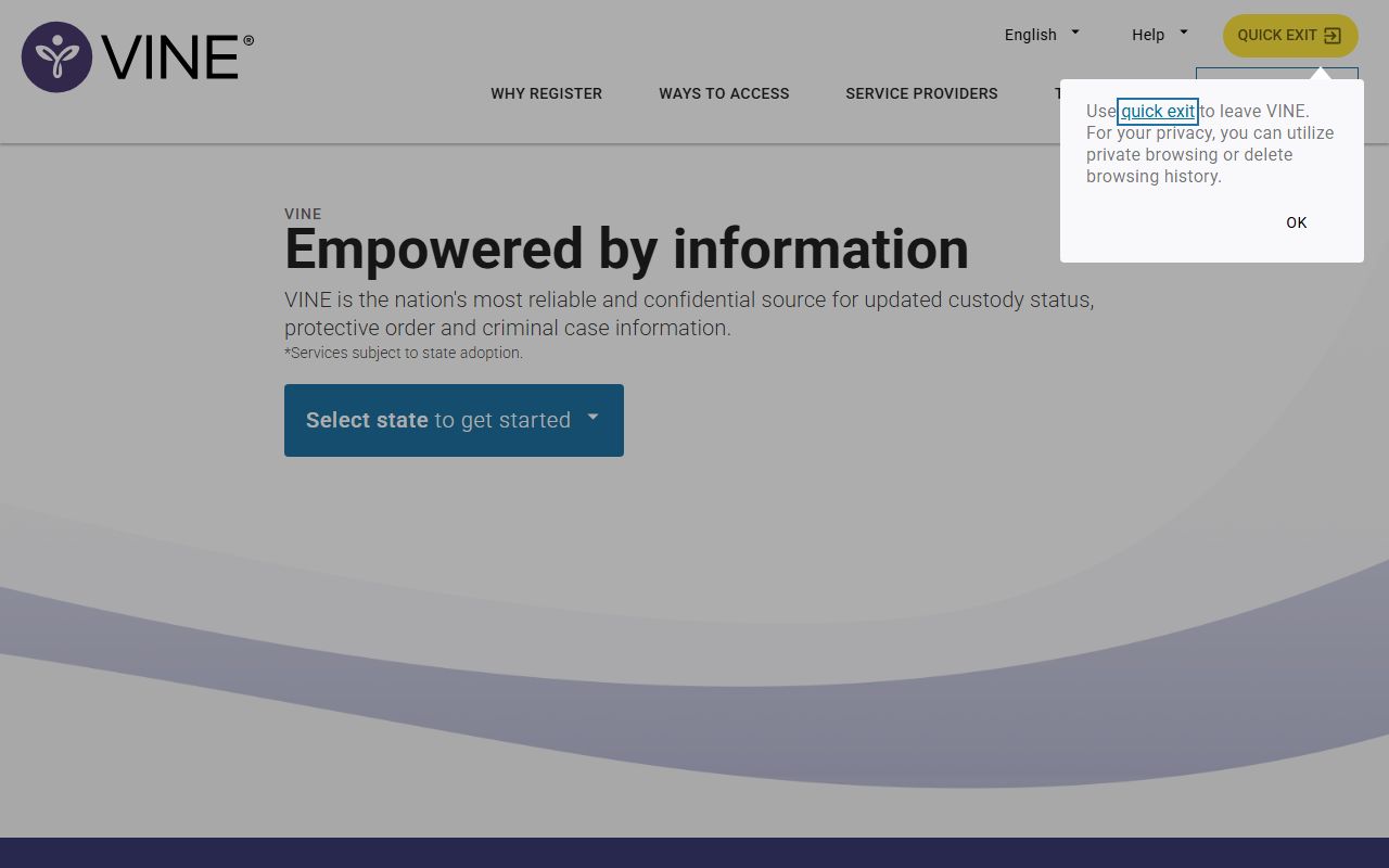 York County inmate records VINELink custody notification tool